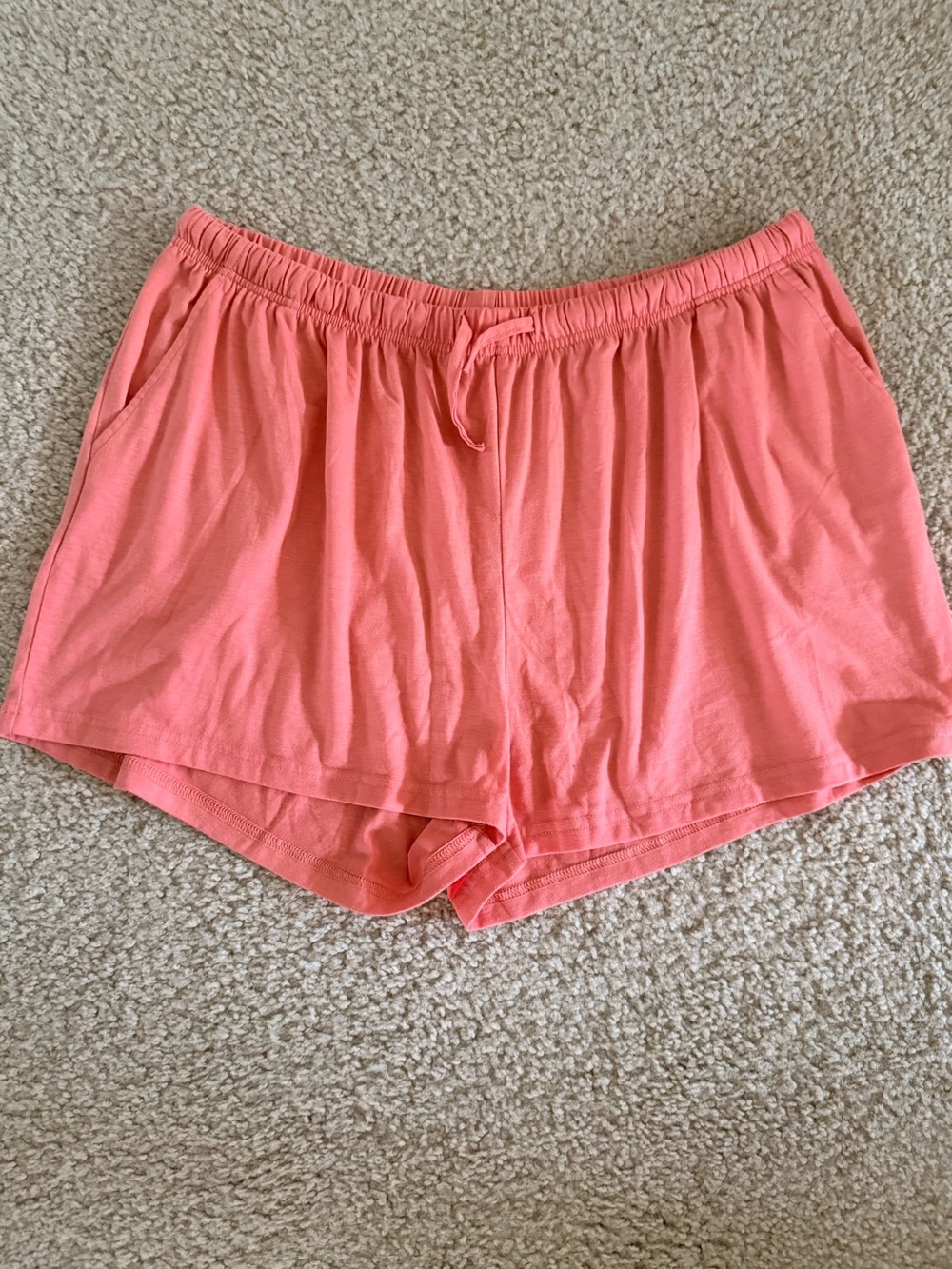 Women's Coral Lounge Shorts - Drawstring Relaxed Fit
